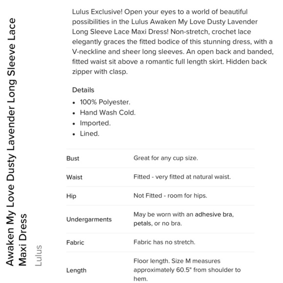 LULUS AWAKEN MY LOVE DUSTY LAVENDER LACE LONG SLEEVE CHIFFON MAXI DRESS - Picture 2 of 14